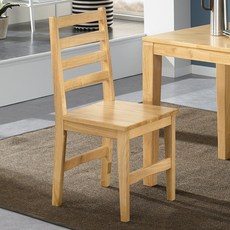 엘빈 3색 원목식탁의자 빈티지인테리어 카페 회의실 대기실 티테이블 화이트 워시 브라운 네추럴의자, 네추럴