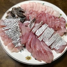 민어 민어회 3인분 1접시 400g (5kg이상짜리로 수작업), 2~3인분 400g