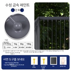 녹제거제 페인트 녹제거 환원제 프라이머 철문 변환기 전환제, 0.35kg, 회색 부식 방지 금속 페인트 도구 세트, 1개