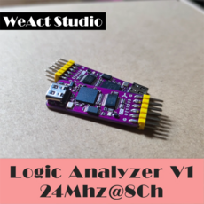 WeAct USB 로직 분석기 DLA 미니 24Mhz 8ch 채널 하드웨어 디버그 도구 5V MCU ARM FPGA 디버거, 1개