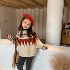 겨울 아동복 빈티지 크리스마스 니트 베이비 맨투맨