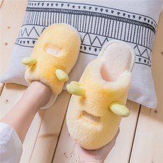 SCZJ 겨울 실내 사슴 케리터 털 슬리퍼(정사이즈보다 한 치수 작음)