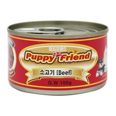 퍼피프랜드 원형 반려견 캔간식, 소고기, 100g, 1개