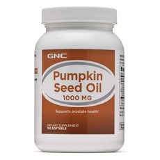 GNC 호박씨 오일 1000mg 100캡슐 펌킨 시드 Pumpkin Seed Oil, 1개, 100개