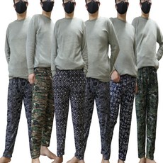 겨울 남자 몽골 기모 얼룩이 흑백 몸빼 편한 작업복 바지