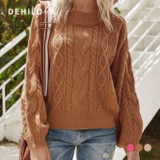 데일로엔 여성용 브뤼셀 클래식 꽈배기 니트