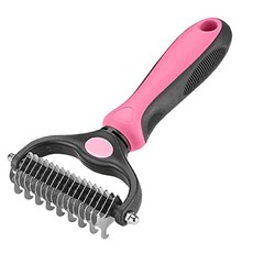 VWMYQ-Pet Grooming Tools-2 고양이와 개를위한 양면 언더 코트 갈퀴-엉킨 엉킴을 쉽게 제거 할 수있는 탈지 빗-더 이상 성가신 떨어지거나 날리는 머리카락, 본상품