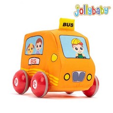 Jollybaby 풀백카 자동차장난감 헝겊애착인형, 시내버스, 1개