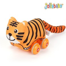 Jollybaby 헝겊 풀백카 동물인형, 2. 호랑이, 1개
