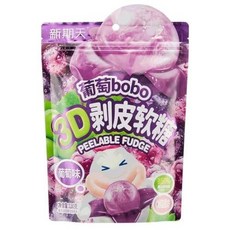 3D Fruit Shaped Gummies Peeling Fruit Fudge Individually Wrapped Hand Peeled Candy 4.5Oz/Bag Grape - 필드간식