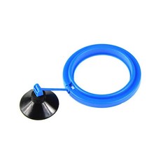 어항 물고기 먹이 링 장착 흡입 컵 휴대용 원형 사각형 수생 동, 2.Blue circular, 1개