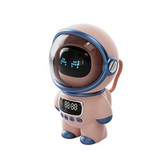 Ai스피커 인공지능 스마트 스피커 우주 비행사 인터랙 블루투스 알람 시계 라디오 야간, 분홍색