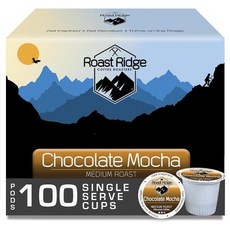 Roast Ridge 1인용 캡슐 커피 Keurig K-Cup 커피 메이커와 호환 버라이어티 팩 100개, 초콜릿 모카, 없음, 없음, 1개