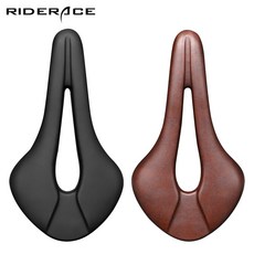 RIDERACE PU 가죽 패드 무통 클래식 전립선 보호 안장, 단일, 브라운 RD0559, 1개