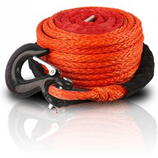 ZESUPER 3/8" x 100ft 합성 윈치 로프 다이네마 윈치 케이블 카 토우 복구 케이블 윈치 라인 케이블 23809lbs 4WD 오프로드 차, 단일옵션