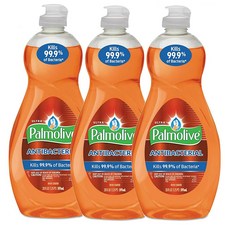 Palmolive Ultra Antibacterial Dish Washing Orange 팜올리브 안티박테리얼 향균 주방세제 오렌지 20oz(591ml) 3팩, 3개