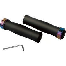  일본 GORIX 고릭스(GX-72) 자전거그립 실리콘(GX-72) 락온형 충격흡수 핸들그립 MTB 크로스바이크 등 오일슬릭링, 검은색 