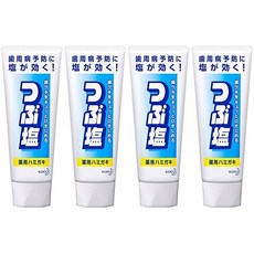 Kao Salt Toothpaste 일본 카오 쯔부시오 솔트 소금 불소 치약 180g 4팩, 4개