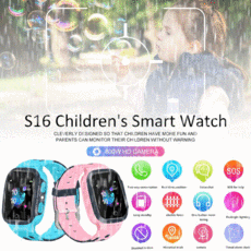 S16 어린이 전화 키즈 스마트 시계 LBS 어린이 SOS Antil lost 방수 Smartwatch 베이비 2G 시계 위치 추적기 시계|스마트 시계|, 1개, CHINA, 02