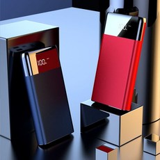보조배터리 100000M 고속충전 배터리아이폰, 실버, 100000mAh