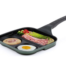 퀸센스 IH인덕션 블랙스톤 멀티사각팬27cm 핫케이크 브런치 사각에그팬, 사각27cm, 1개