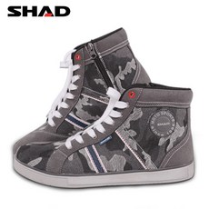 SHAD Motorcycle Riding Shoes 스트리트 레이싱 바이커 캐주얼 부츠 Protective Moto Short Boot 2 Pair Extra Shoelace, [02] 7, [01] 육군 녹색