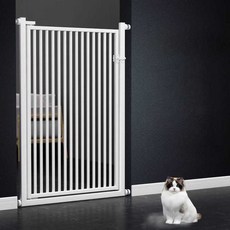 고양이 강아지 안전문 무타공 현관 울타리 휀스 도어 철장 펜스 방묘문, 문 폭 80-82.9 높이 80cm, 1개