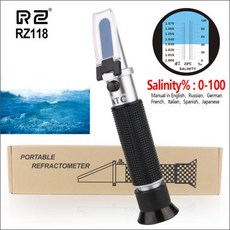 RZ 굴절계 염분계 자동 굴절계 테스터 전문 0-100 브릭스 RZ118 수족관 굴절계 염수계, CHINA_RZ118whitebox, 1개