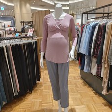 (백화점 정품)마더피아 [와코루 마더피아] 임신 전후 임부내의 바지 잠옷/RLG6018C( 상의)+RLG6118L(하의)