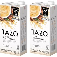 립톤 TAZO 타조 홍차 차이티 라떼 베이스 농축 타입 1000ml x 2개 고급 차이, 1000mg, 1세트, 2개입