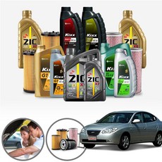 아반떼HD(06~10) 1.6 D 디젤 합성엔진오일 필터세트 5리터 a2130+o153 ONL-0500129 cs01028, 맥원 5W30 필터세트