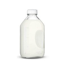 MIR 미르 사각 밀폐 갤런 눈금 유리병 1900ml 델몬트 유리병, 1.9L, 1개