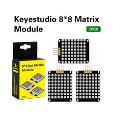 Arduino uno r3 용 3 pcs keyestudio 붉은 색 공통 음극 I2C 8*8 LED 도트 매트릭스 모듈 HT16K33