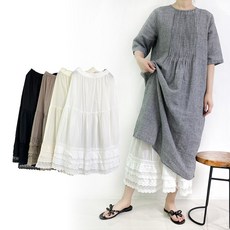 롱레이스속치마