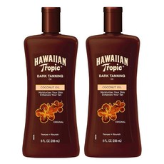 Hawaiian Tropic 다크 태닝 오일 오리지널 226.8g(8온스) (2팩), 8 Ounce (Pack of 2)_Brown