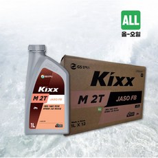 킥스 KIXX M 2T 1박스(1리터 12개) 2행정 예초기 오토바이 스쿠터 엔진오일, 12개