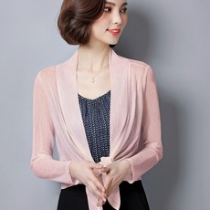 여자숄 작은숄 여성여름옷 코디하기쉬운 외투 자외선차단옷 조끼 카디건 배치매다는 치마가달린스타일 밖에걸쳐입는스타일 짧은타입 얇은타입