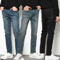 남자청바지 빅사이즈 S~4XL 사계절 3컬러 슬림 워싱 스판데님