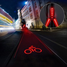 레이저 LED 자전거 후미등 사이클 후방등 백라이트 안전등 안전용품