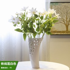 주식회사 망고컴퍼니 거실 하이 에뮬레이션 보라색 응접실이 있다 코르사주 인조 채화 꽃술 진열 장식품, 화이트 으아리 -개별지불가격
