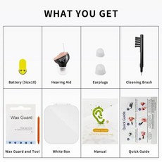 골전도 소리증폭기 음성증폭기 청각 장애인 및 노인 위한 미니 보청기 조정 가능한 마이크로 무선 사이즈 보이지 않는 귀 사운드 앰프