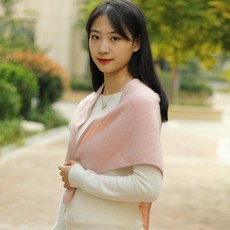 여자 캐시미어 머플러 숄 삼각 스카프 펀칭 니트 목도리 겨울
