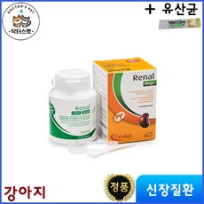 [정품] 레날 독스 85g / Renal dogs / 신장질환 개선 보조제 / 신부전치료 영양제 / 국내 정식 수입제품 (동물병원전용 정품) + 웰케어 유산균, 1개 - 닥터퓌레레날케어강아지신장영양제베츠