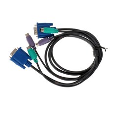 Zeyuan 1.5m VGA PS / 2 Male to Male 케이블 KVM 스위치 컴퓨터 케이블 세트, PVC