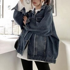 자켓 재킷 점퍼 아우터 여성 남성 체형 커버 워싱 디테일 데님 봄 가을 오버핏