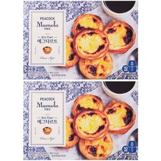 피코크 마몰로 에그타르트 360g 냉동 포르투칼 본연의 맛 peacock mamolo egg tart, 720g, 2개