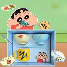 짱구 식기 세트 그릇 짱구 밥그릇 굿즈 4종 5종 세트, 짱구 4종 세트