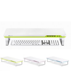  제닉스 모니터 받침대 M-DESK F1, 그린, 1개, 1개 