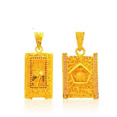 순금입체하트펜던트