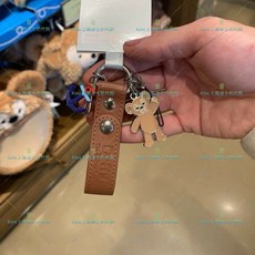해외를담다 펜시키홀더 키커버 상하이 디즈니랜드 스타더로 DUFFY 많은 눈이 내렸다 릴리 가죽끈 단추 권